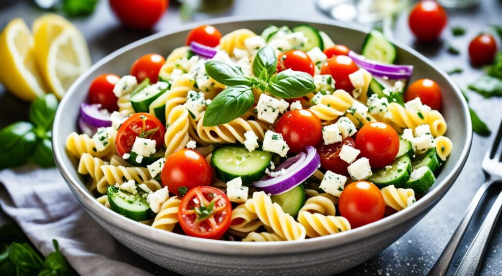 veggie-packed pasta salad